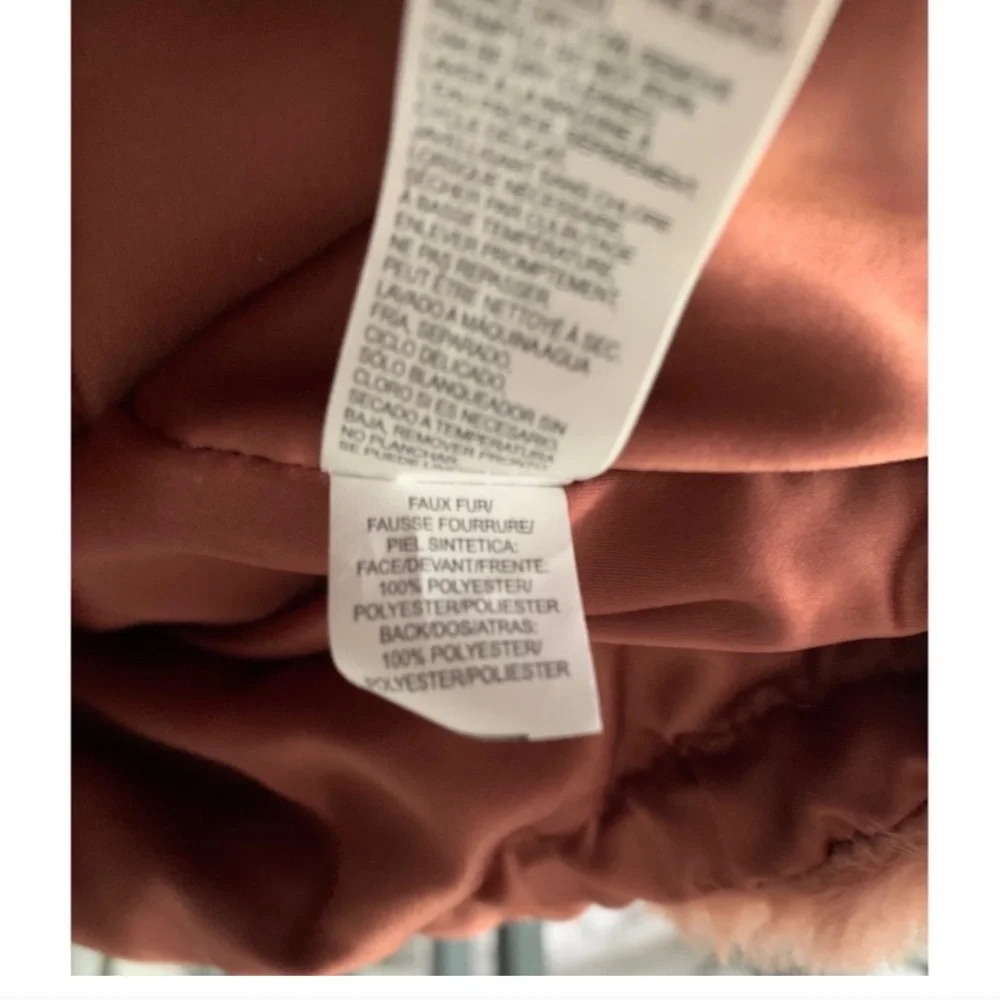 Lucky Brand Faux Fur Hooded Bomber Jacket Coat Size XL - Picture 11 of 11